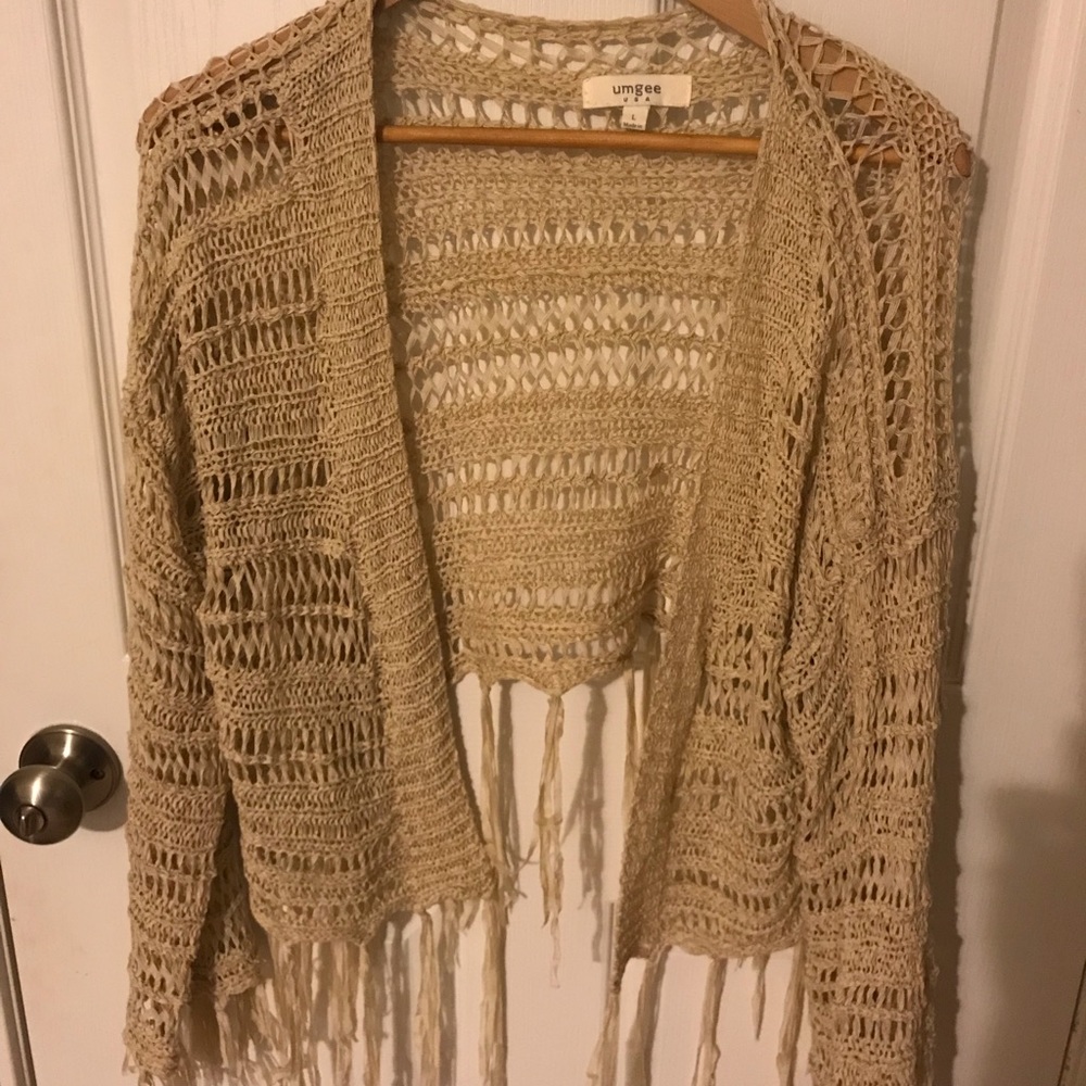 Boho fringe sweater
